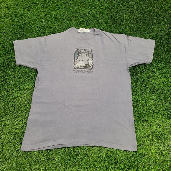 Vintage 90s Wolf Shirt Womens XL 22x28 USA Artforms - Picture 1 of 14